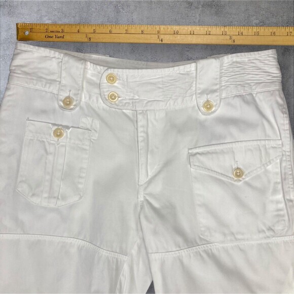 Ralph Lauren Sport Cargo Shorts Womens Sz 6 White Summer Travel Coastal Vacation - Picture 8 of 12